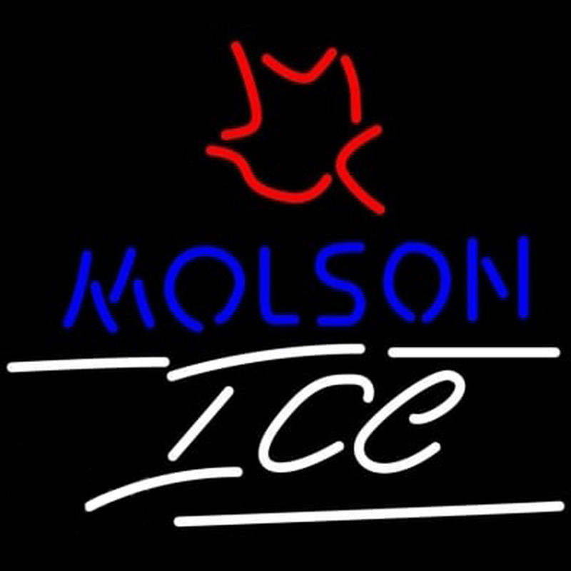 Molson Ice Small Maple Leaf Neonkyltti