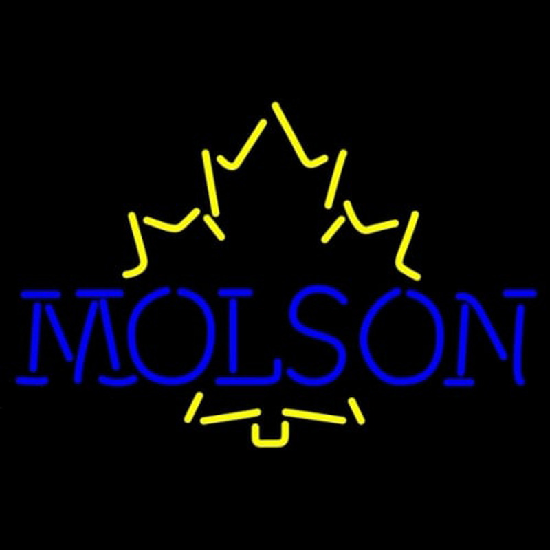 Molson Yellow Maple Leaf Neonkyltti