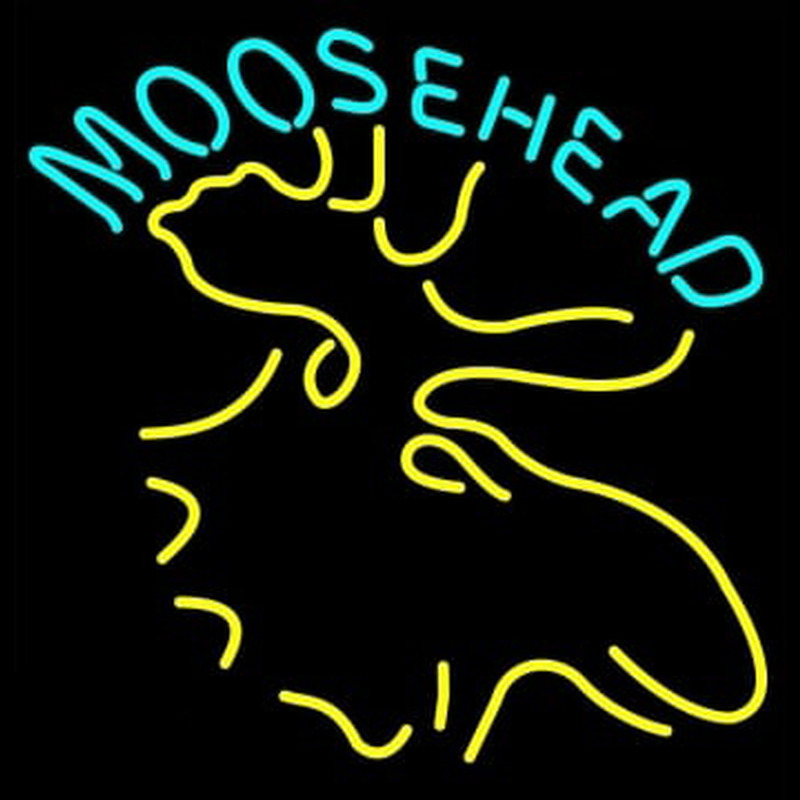 Moose Head Logo Neonkyltti