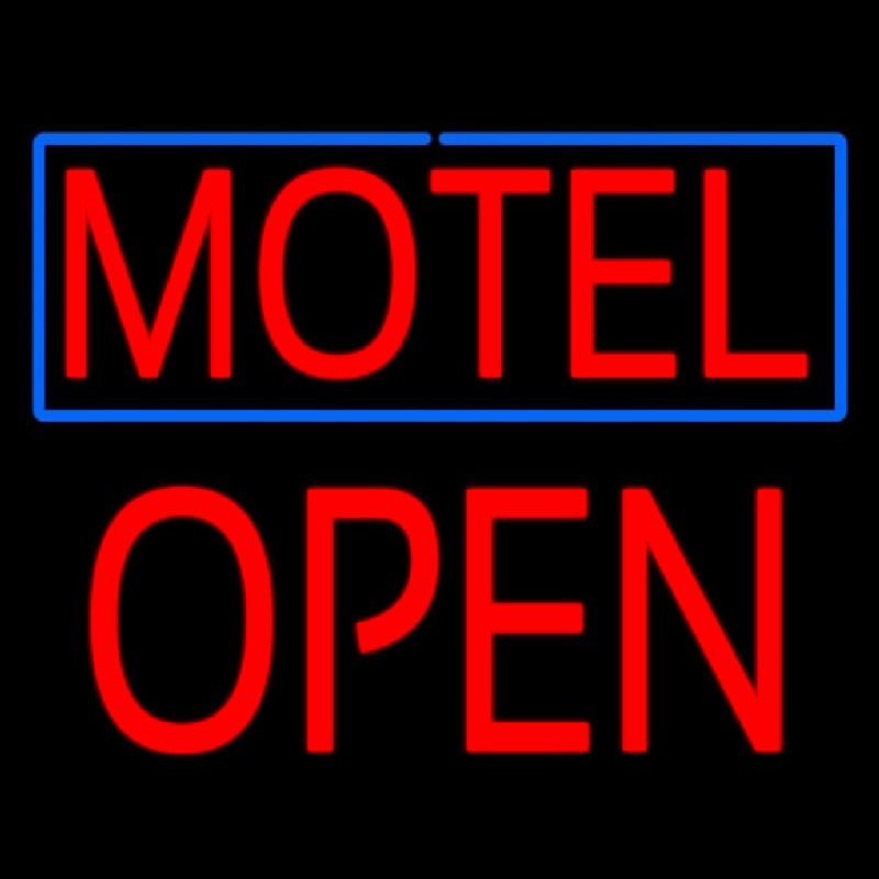 Motel Block Open Neonkyltti