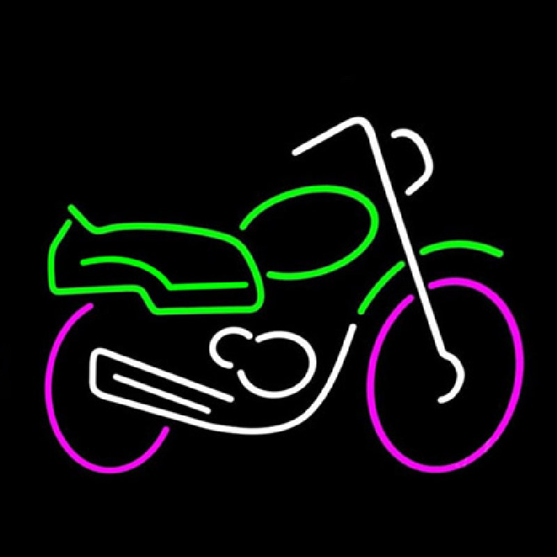 Motorcycle Multicolored Logo Neonkyltti
