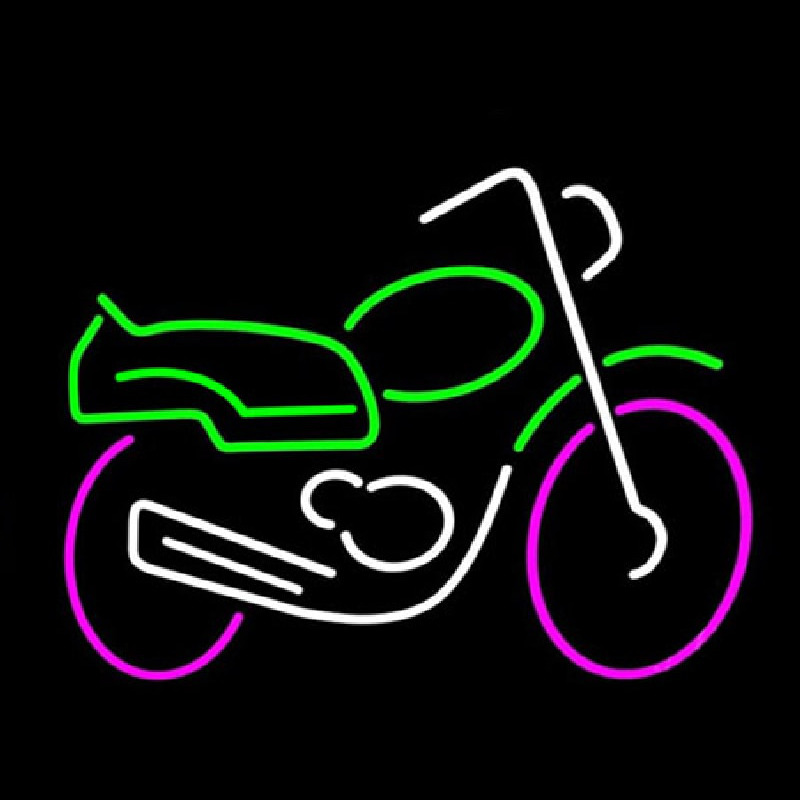 Motorcycle Multicolored Logo Neonkyltti