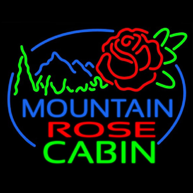 Mountain Rose Cabin Neonkyltti