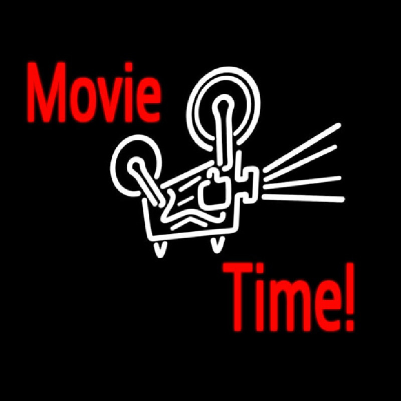 Movie Time With Logo Neonkyltti