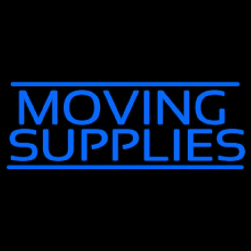 Moving Supplies Blue Double Lines Neonkyltti