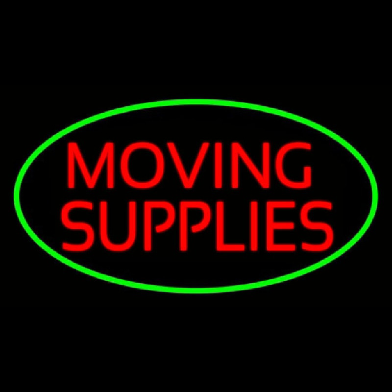 Moving Supplies Oval Green Neonkyltti