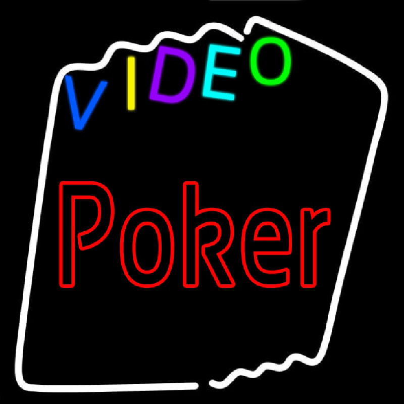 Multi Color Video Poker Neonkyltti