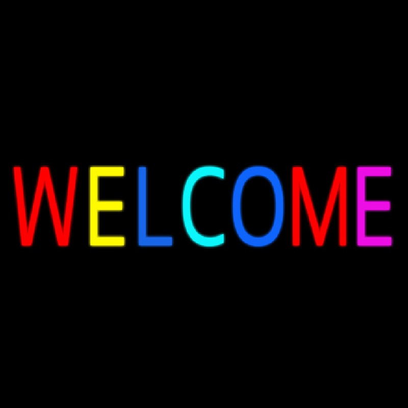 Multi Colored Welcome Bar Neonkyltti