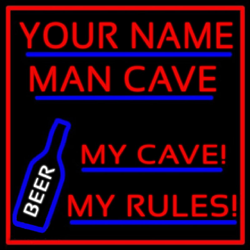 My Cave My Rules Man Cave Neonkyltti
