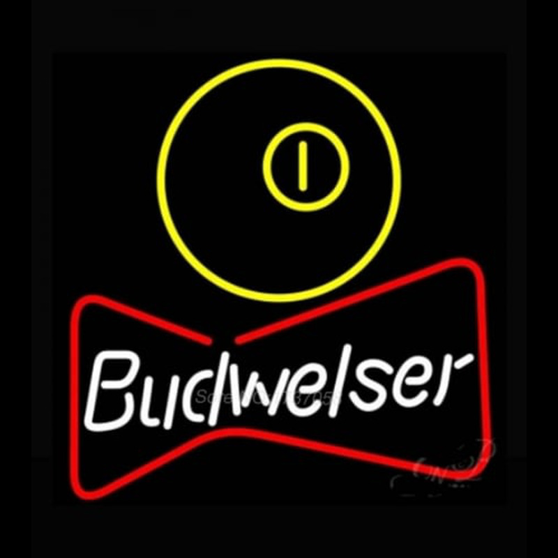 NEW Budweiser Pool Bowtie Beer Light Neonkyltti