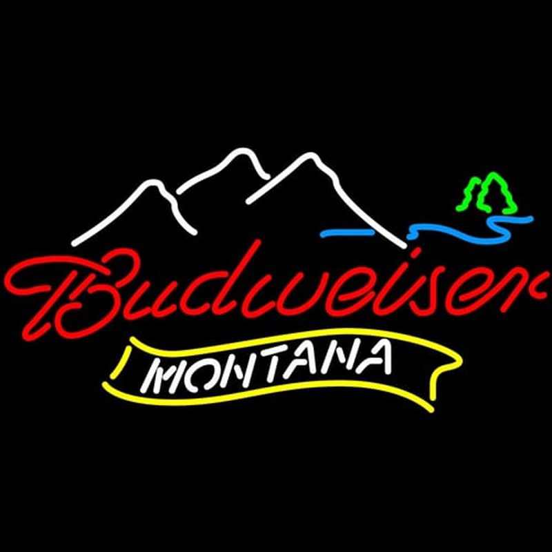 NEW Montana Mountain Budweiser bud light Neonkyltti
