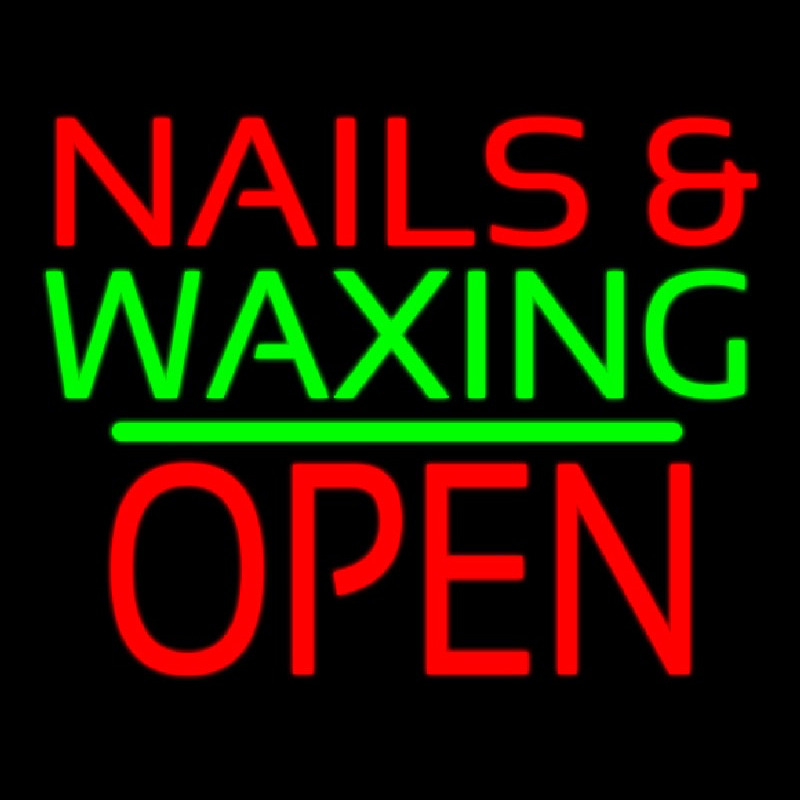 Nails And Wa ing Block Open Green Line Neonkyltti