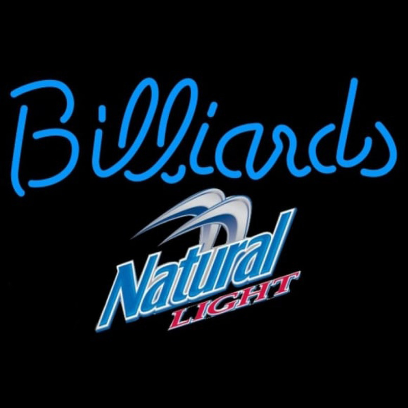 Natural Light Billiards Te t Pool Beer Sign Neonkyltti
