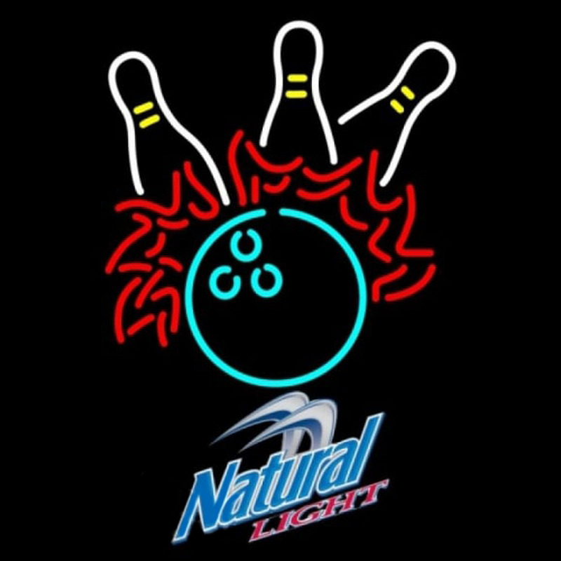 Natural Light Bowling Pool Beer Sign Neonkyltti