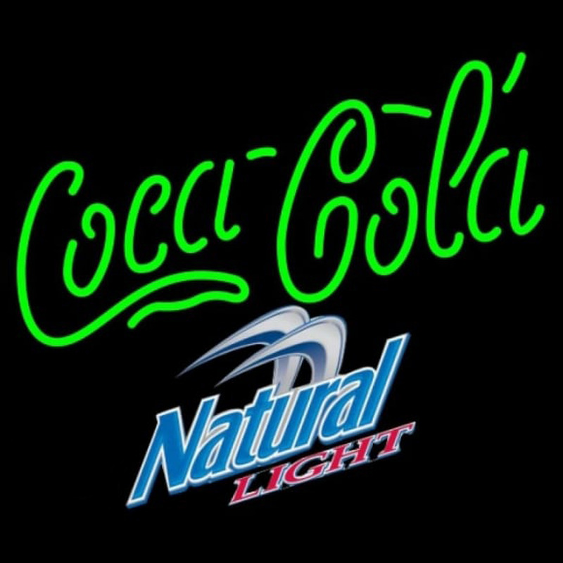 Natural Light Coca Cola Green Beer Sign Neonkyltti