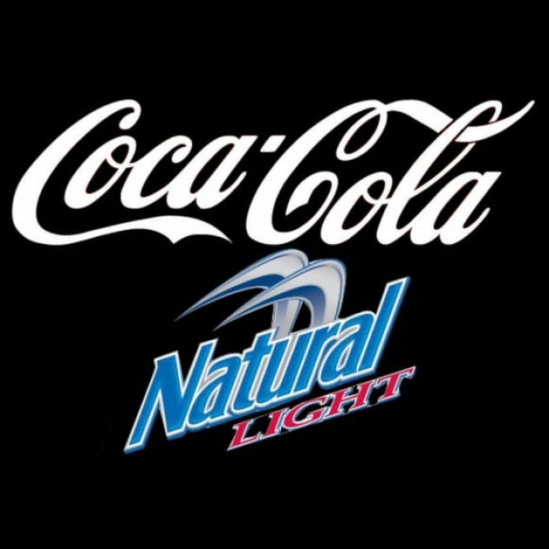 Natural Light Coca Cola White Beer Sign Neonkyltti
