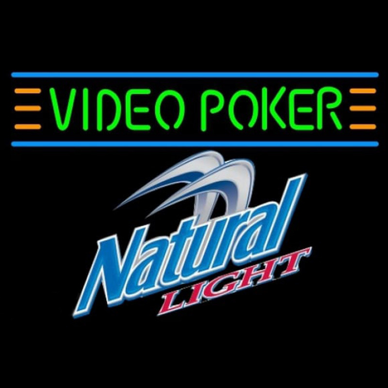 Natural Light Video Poker Beer Sign Neonkyltti