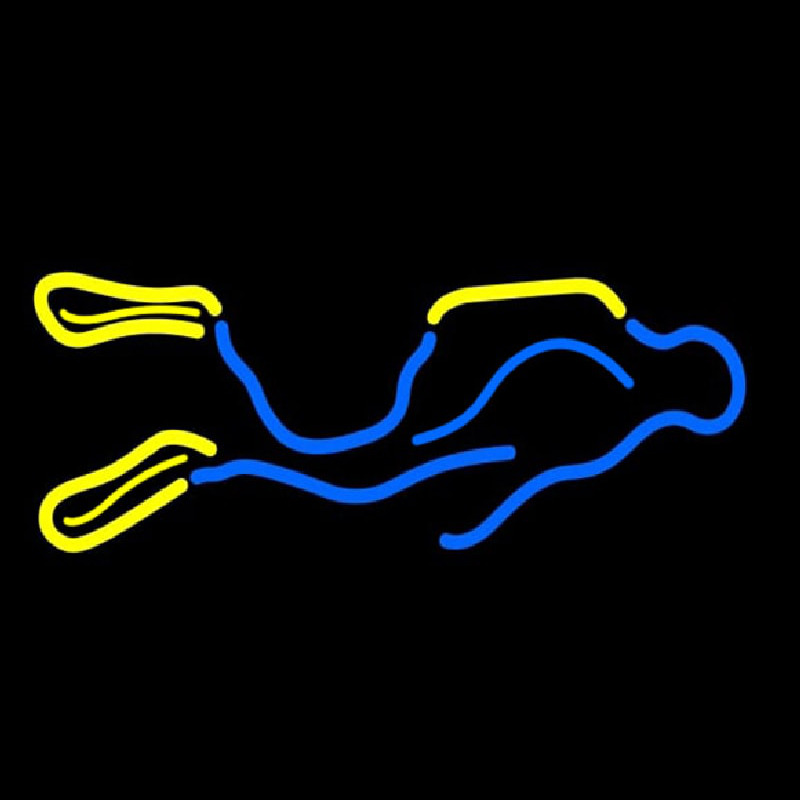 Neon Scuba Diver Neonkyltti