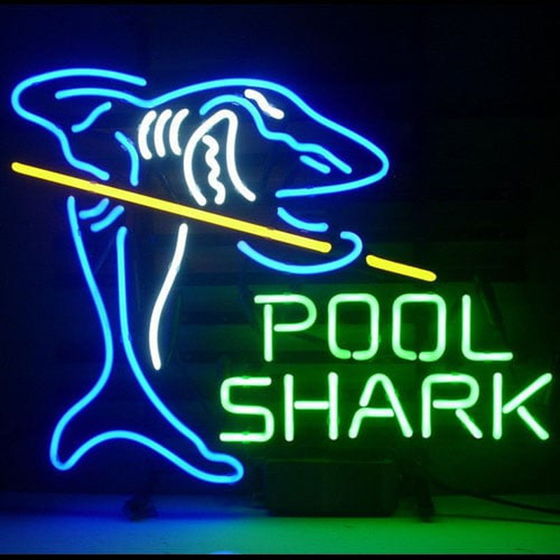 New Pool Shark Billiards Gameroom Neon Olut Baari Pubi Kyltti