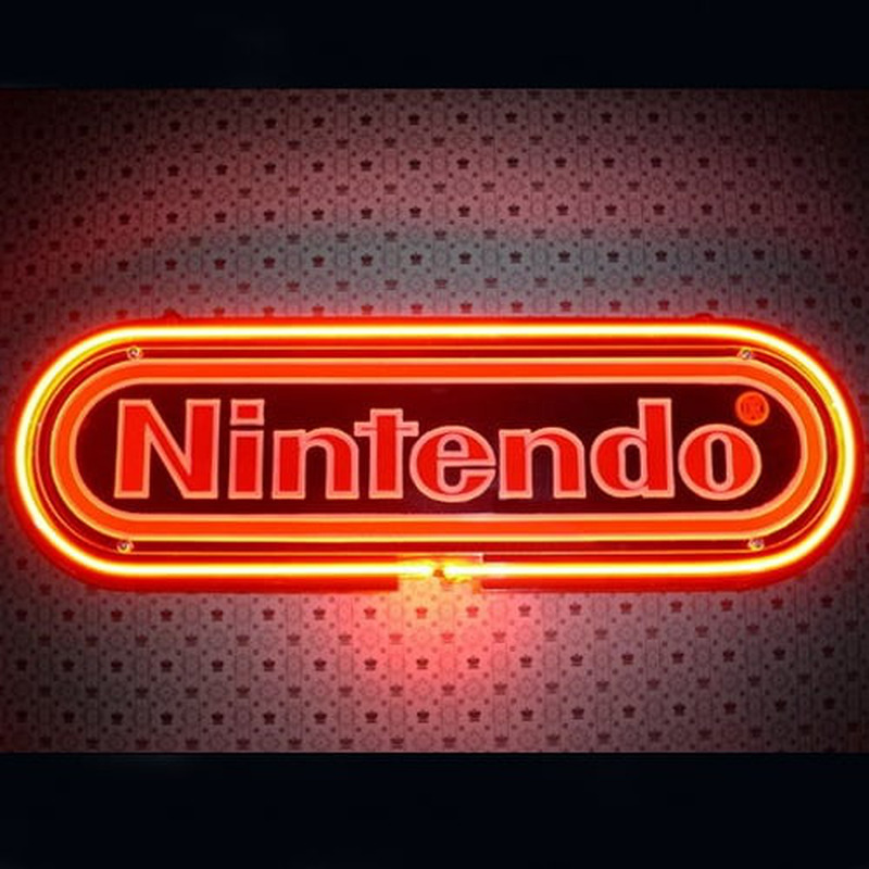 Nintendo Black Kauppa Avoinna Neonkyltti