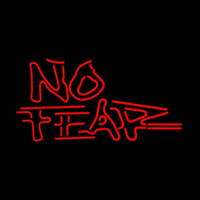 No Fear Logo Neonkyltti