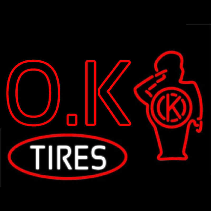 Ok Tires Neonkyltti