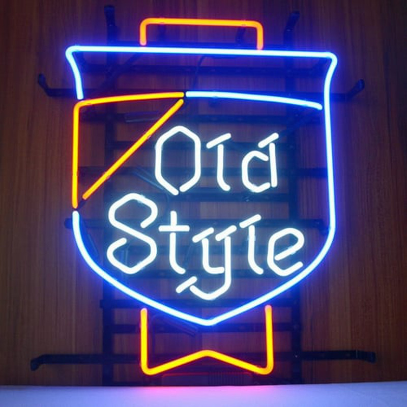 Old Style Olut Lager Neon Olut Baari Pubi Kyltti