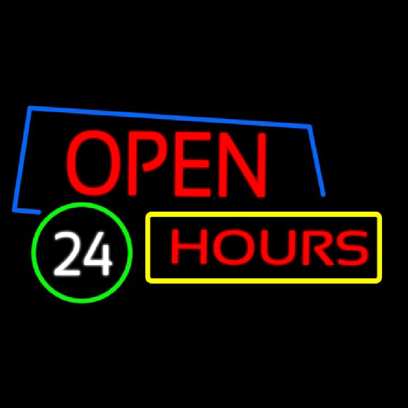 Open 24 Hours Neonkyltti