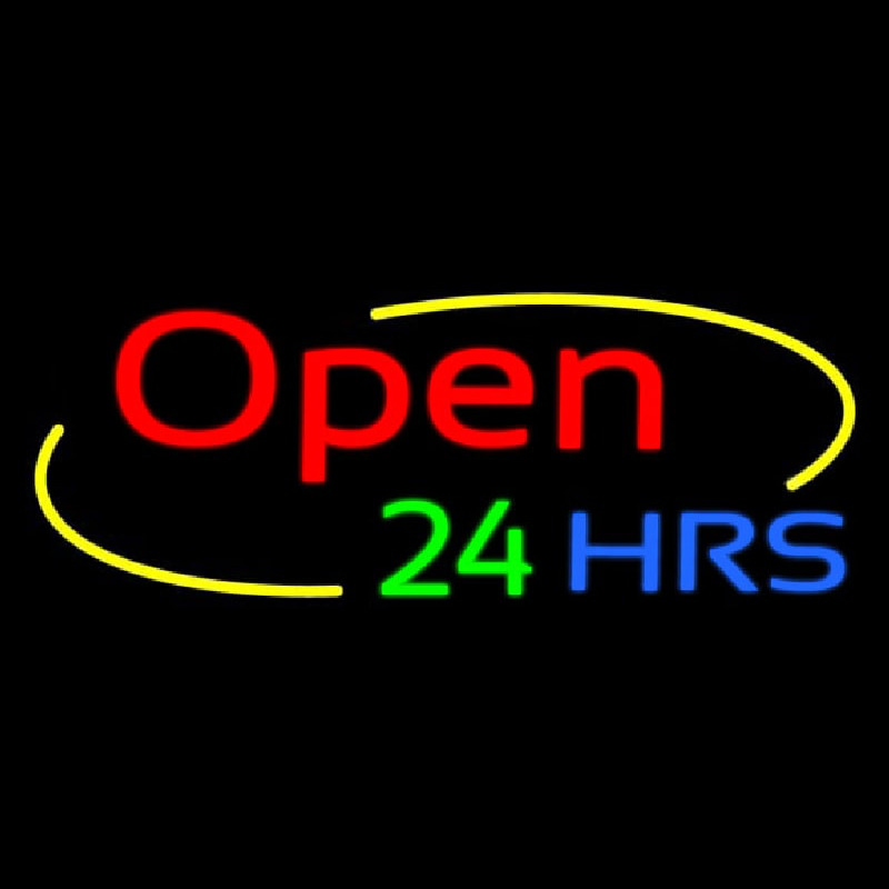 Open 24 Hrs Neonkyltti