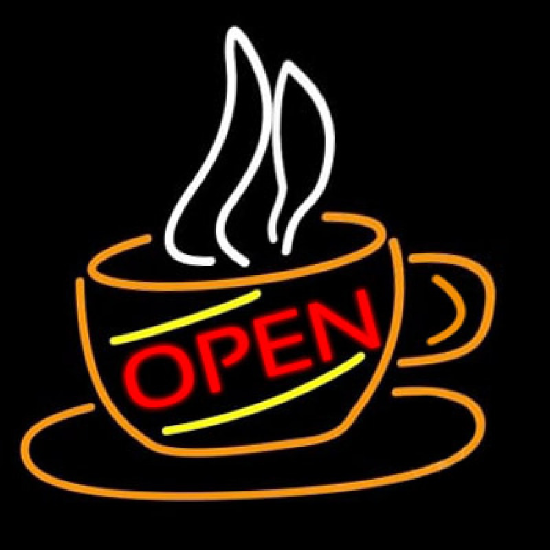 Open Coffee Cup Neonkyltti