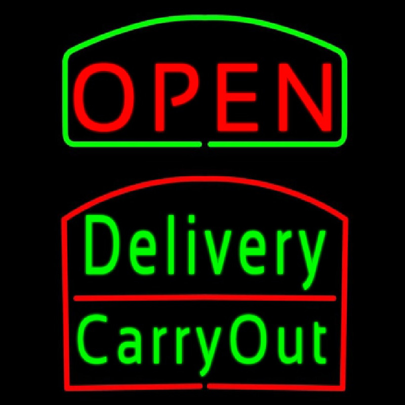 Open Delivery Carry Out Neonkyltti