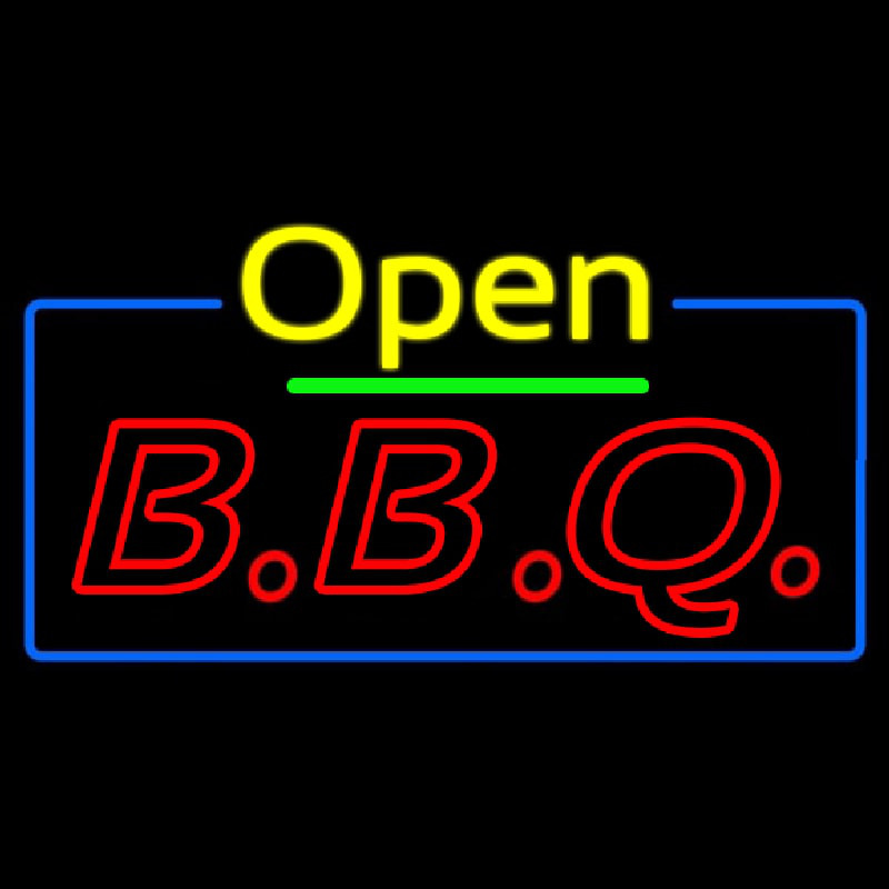 Open Double Stroke Bbq Neonkyltti