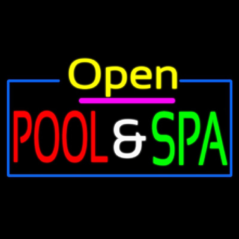 Open Pool And Spa Neonkyltti
