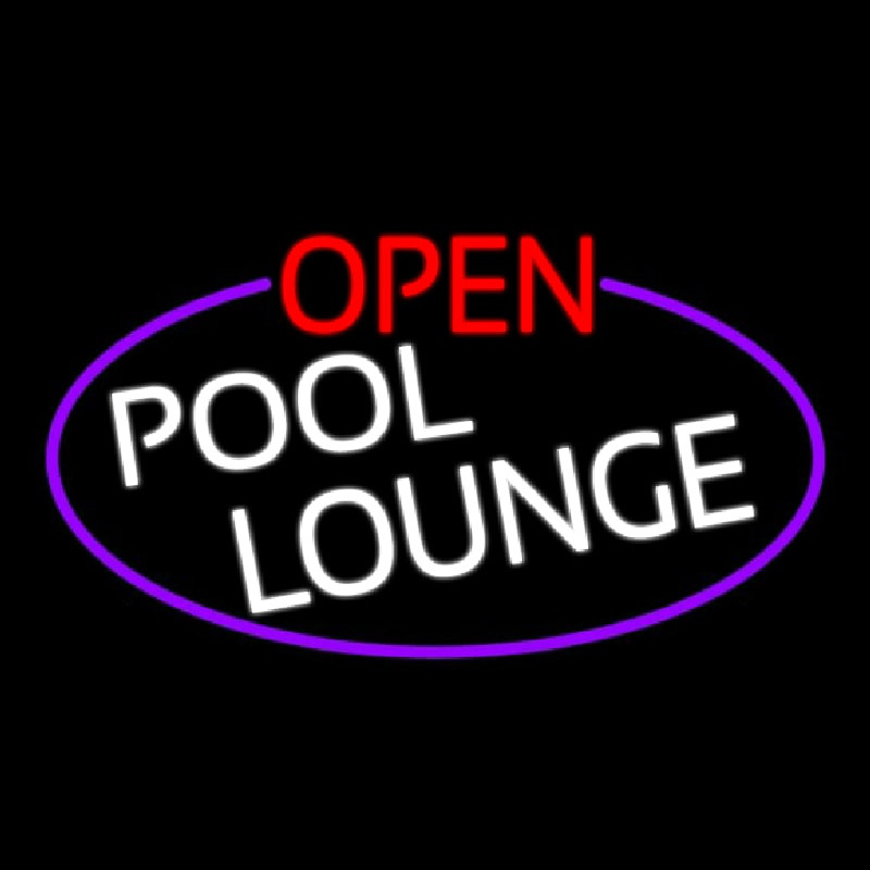 Open Pool Lounge Oval With Purple Border Neonkyltti