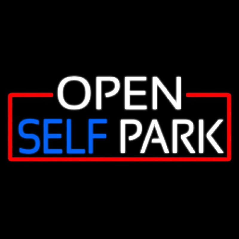 Open Self Park With Red Border Neonkyltti