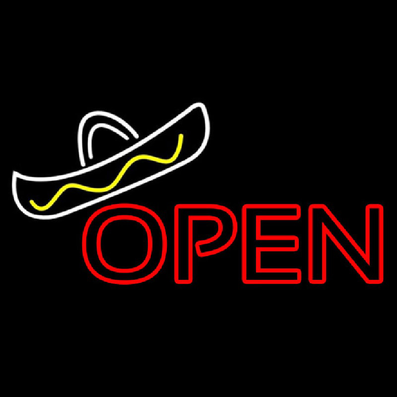 Open Sombrero Neonkyltti