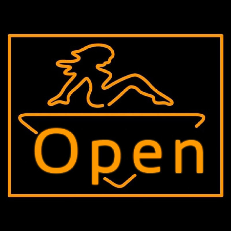 Open Strip Girl Neonkyltti