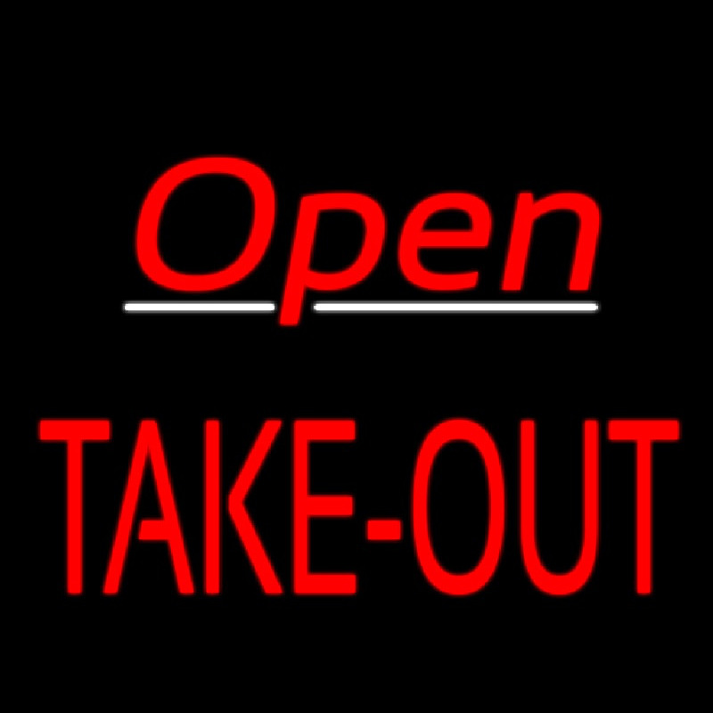 Open Take Out Neonkyltti