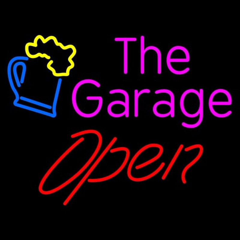 Open The Garage Neonkyltti