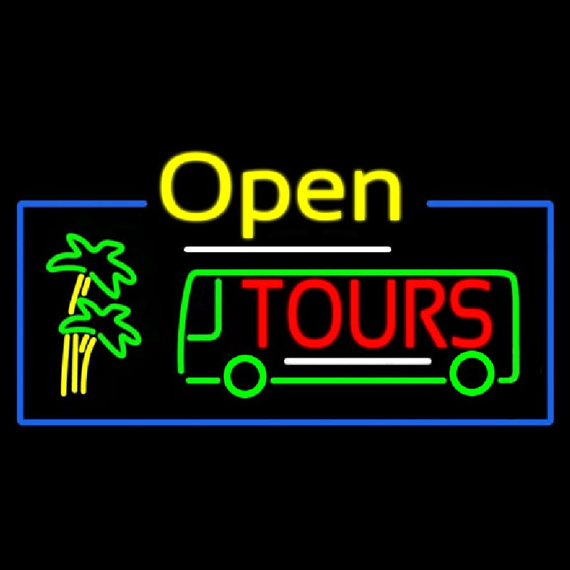 Open Tours Neonkyltti