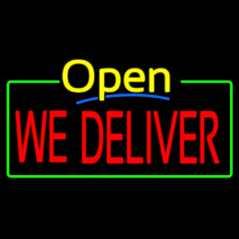 Open We Deliver Neonkyltti