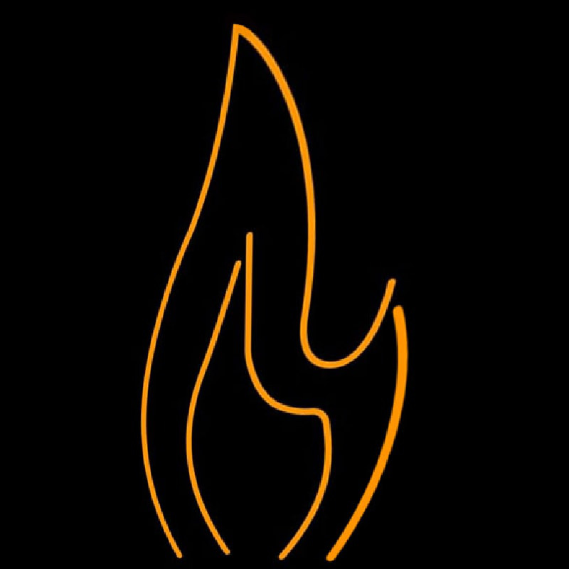 Orange Flame Logo Neonkyltti