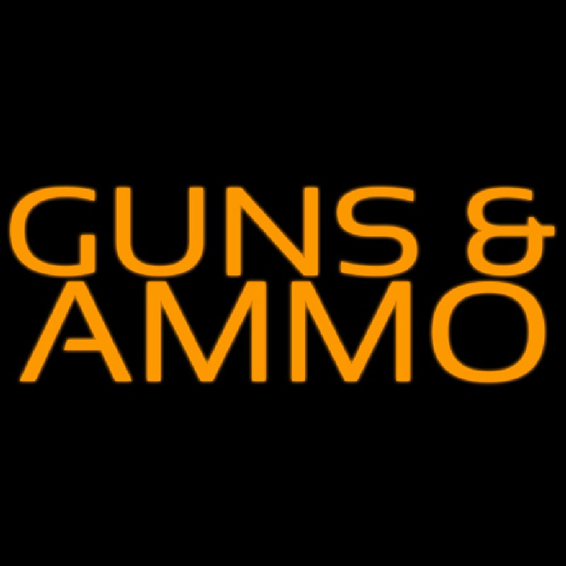 Orange Guns And Ammo Neonkyltti
