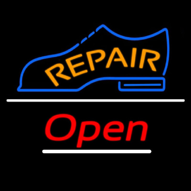 Orange Repair Shoe Logo Open Neonkyltti