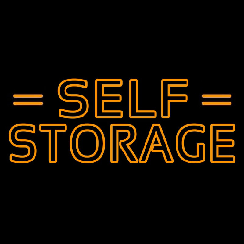 Orange Self Storage Block With Line Neonkyltti