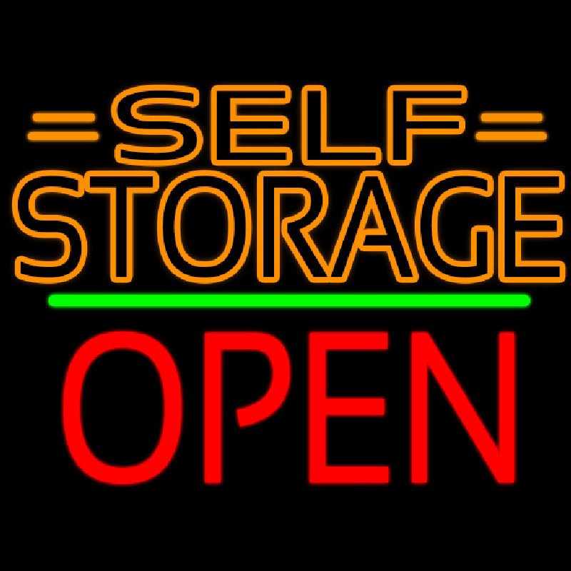 Orange Self Storage Block With Open 1 Neonkyltti