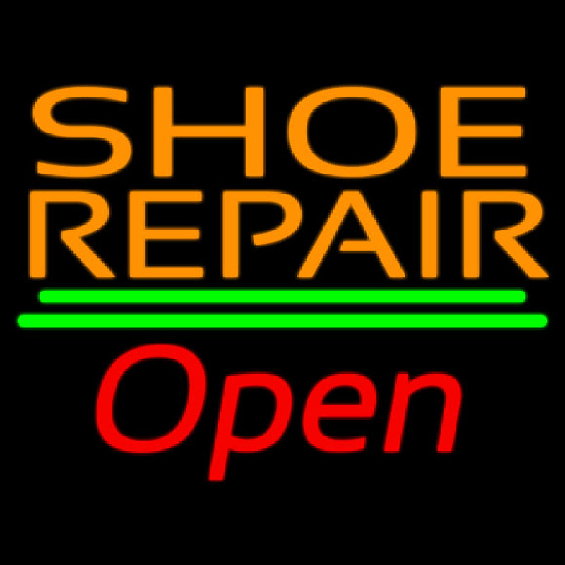Orange Shoe Repair Open Neonkyltti