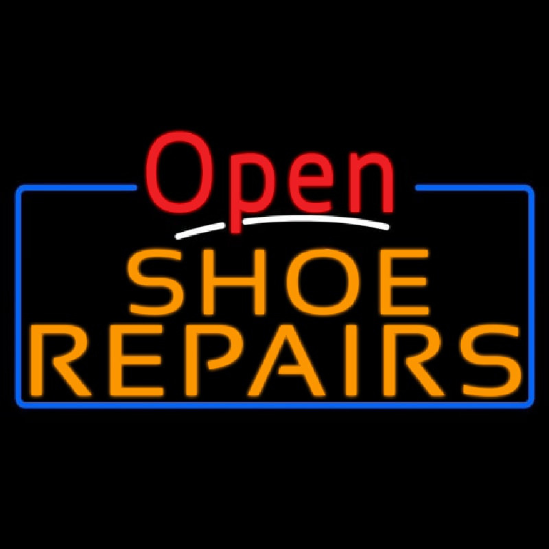 Orange Shoe Repairs Open Neonkyltti