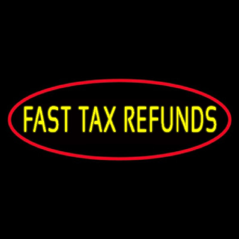 Oval Fast Ta  Refunds Neonkyltti