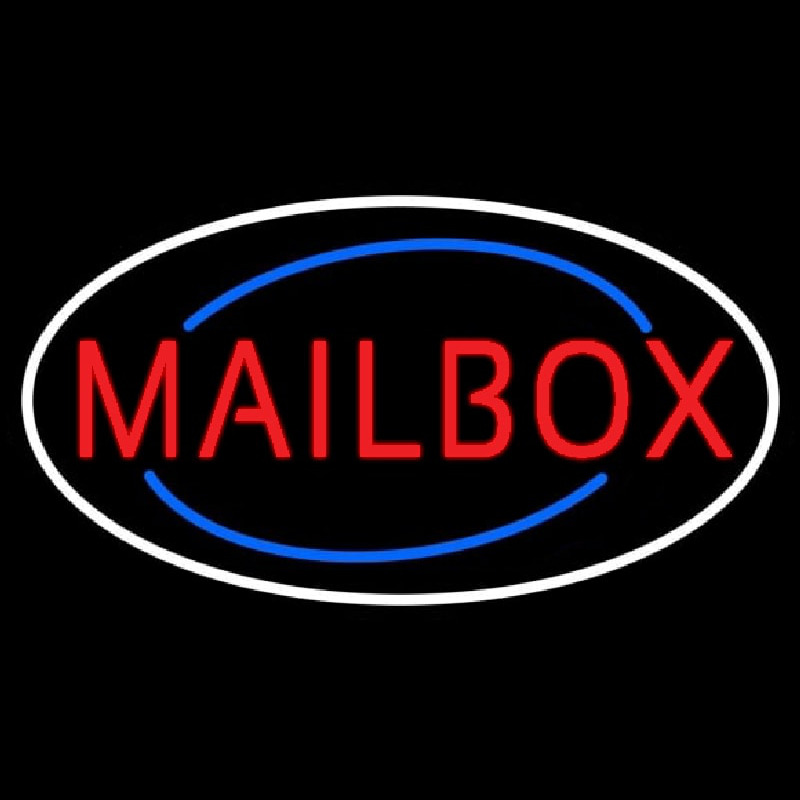 Oval Mailbo  Deco Style Neonkyltti